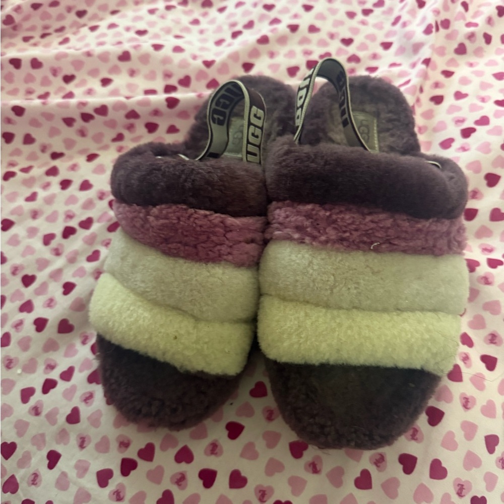 UGG Multitone Fluffy Slippers
